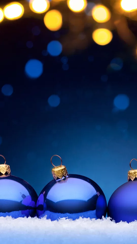 Gold And Blue Christmas Desktop Wallpaper (Story)
